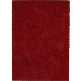 Shaggy rug Swirls Dark Red 133x190 cm