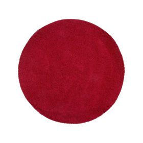 Shaggy rug Swirls Dark Red ø 200 cm round