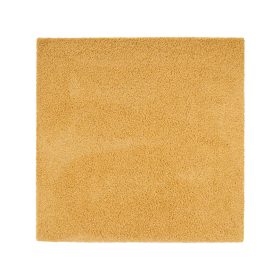 Shaggy rug Swirls Yellow 160x160 cm
