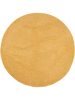 Shaggy rug Swirls Yellow ø 200 cm round