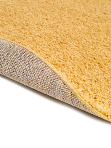 Shaggy rug Swirls Yellow ø 200 cm round