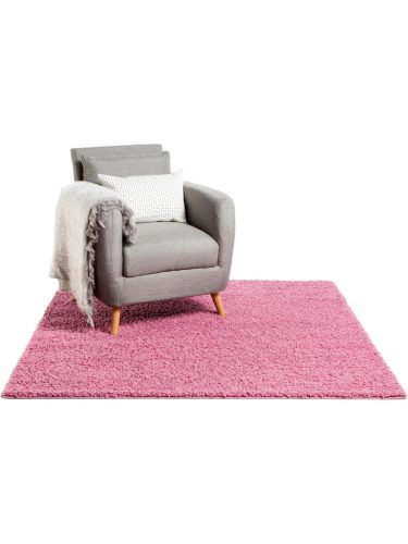 Shaggy rug Swirls Rose 160x160 cm