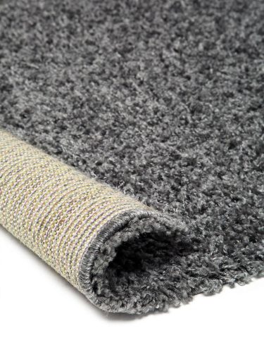 Shaggy rug Swirls Dark Grey 80x150 cm