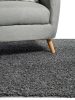 Shaggy rug Swirls Dark Grey 80x150 cm