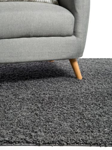 Shaggy rug Swirls Dark Grey 80x150 cm
