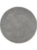 Shaggy rug Swirls Dark Grey ø 200 cm round