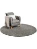 Shaggy rug Swirls Dark Grey ø 200 cm round