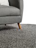 Shaggy rug Swirls Dark Grey ø 200 cm round