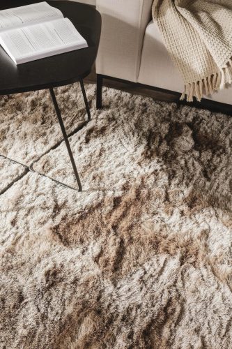 Shaggy rug Whisper Light Brown 140x200 cm
