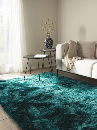 Shaggy rug Whisper Turquoise 15x15 cm Sample
