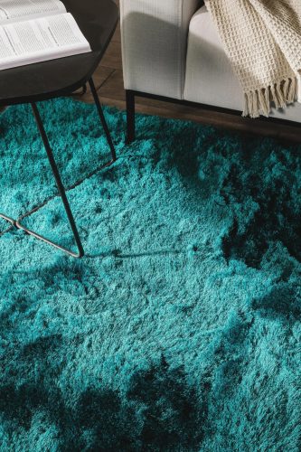 Shaggy rug Whisper Turquoise 120x170 cm