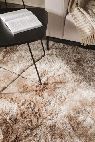 Shaggy rug Whisper Beige/Light Brown 80x150 cm