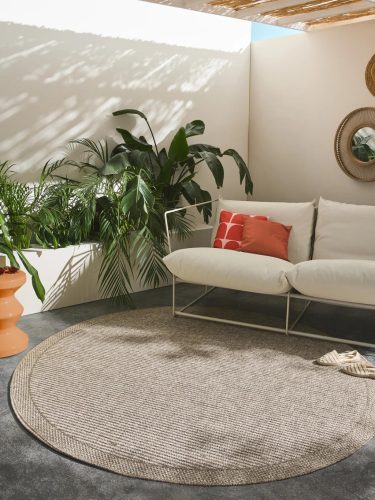 In- & Outdoor Rug Naoto Beige ø 160 cm round