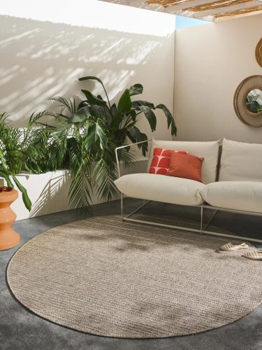 In- & Outdoor Rug Naoto Beige ø 120 cm round