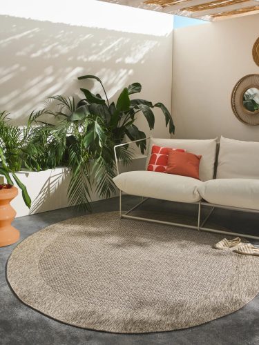 In- & Outdoor Rug Naoto Beige ø 160 cm round
