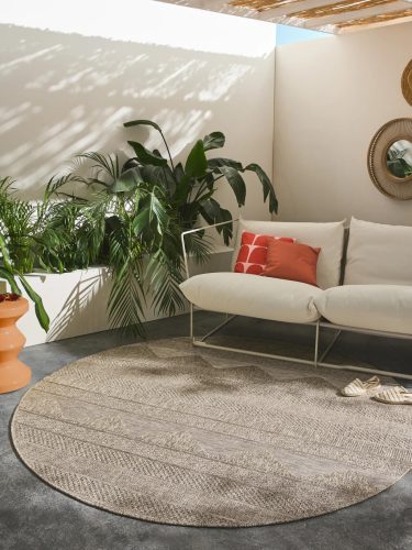 In- & Outdoor Rug Naoto Beige ø 120 cm round