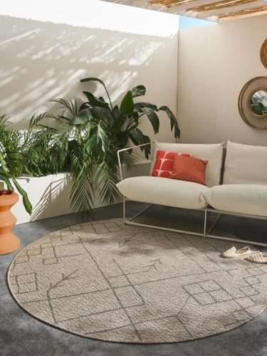 In- & Outdoor Rug Naoto Beige ø 200 cm round