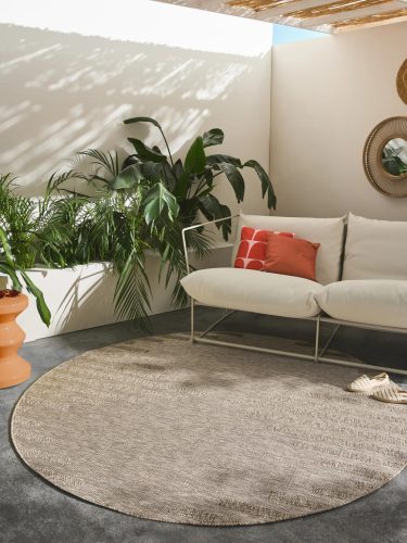 In- & Outdoor Rug Naoto Beige ø 160 cm round