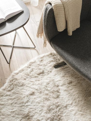 Shaggy rug Whisper Beige ø 160 cm round