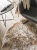 Shaggy rug Whisper Light Brown ø 160 cm round