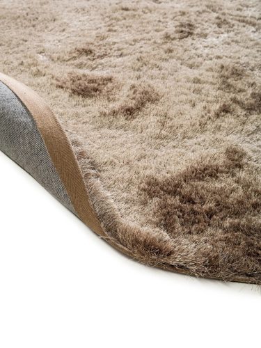 Shaggy rug Whisper Light Brown ø 160 cm round