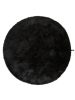 Shaggy rug Whisper Black ø 80 cm round