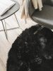 Shaggy rug Whisper Black ø 80 cm round