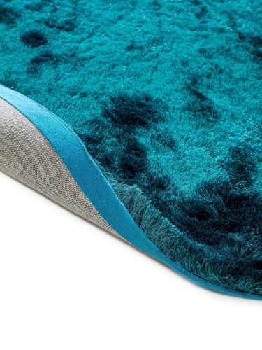 Shaggy rug Whisper Turquoise ø 160 cm round
