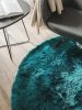 Shaggy rug Whisper Turquoise ø 200 cm round