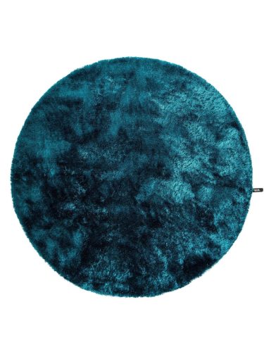 Shaggy szőnyeg Whisper Turquoise o 80 cm kör alakú