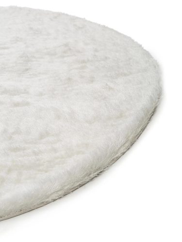Shaggy rug Whisper White ø 80 cm round