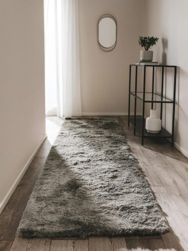 Shaggy rug Whisper Grey 80x300 cm