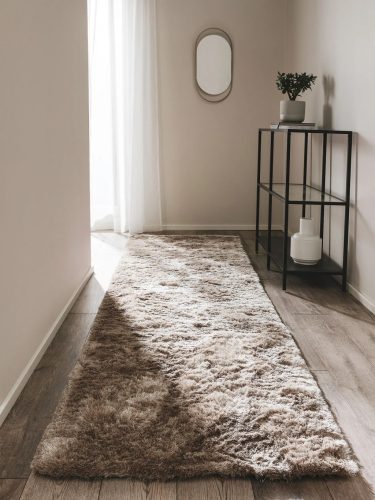 Shaggy rug Whisper Light Brown 80x300 cm