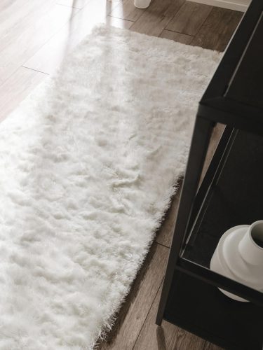 Shaggy rug Whisper White 80x300 cm