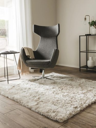Shaggy rug Whisper Beige 150x150 cm