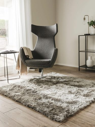 Shaggy rug Whisper Grey 200x200 cm