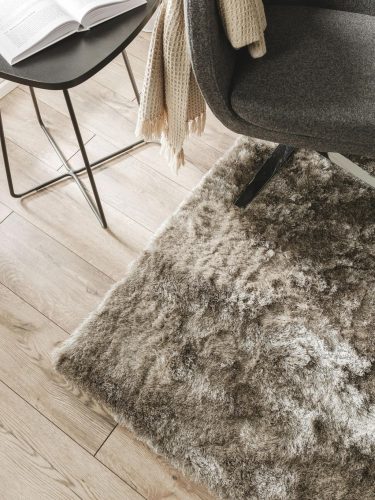Shaggy rug Whisper Grey 200x200 cm