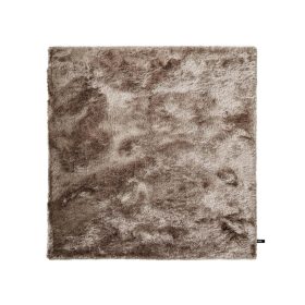 Shaggy rug Whisper Light Brown 150x150 cm