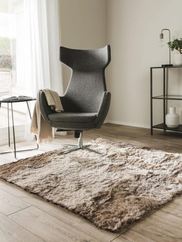 Shaggy rug Whisper Light Brown 200x200 cm