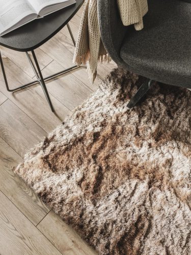 Shaggy rug Whisper Light Brown 200x200 cm