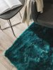 Shaggy rug Whisper Turquoise 150x150 cm