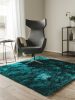 Shaggy rug Whisper Turquoise 200x200 cm