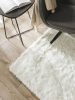 Shaggy rug Whisper White 60x60 cm
