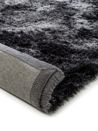 Shaggy rug Whisper Charcoal 15x15 cm Sample