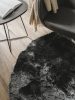 Shaggy rug Whisper Charcoal ø 160 cm round