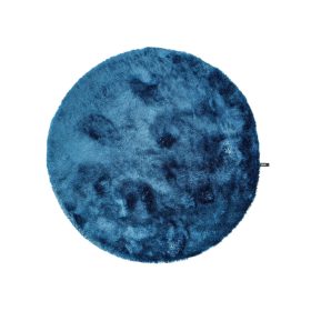 Shaggy rug Whisper Blue ø 160 cm round
