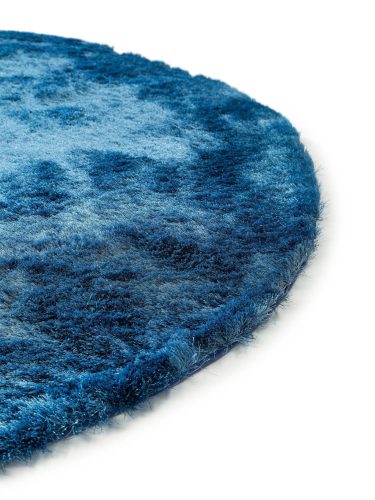 Shaggy rug Whisper Blue ø 160 cm round