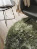 Shaggy rug Whisper Green ø 200 cm round