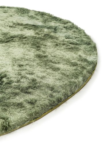 Shaggy rug Whisper Green ø 200 cm round