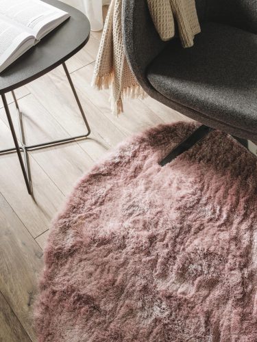 Shaggy rug Whisper Rose ø 80 cm round